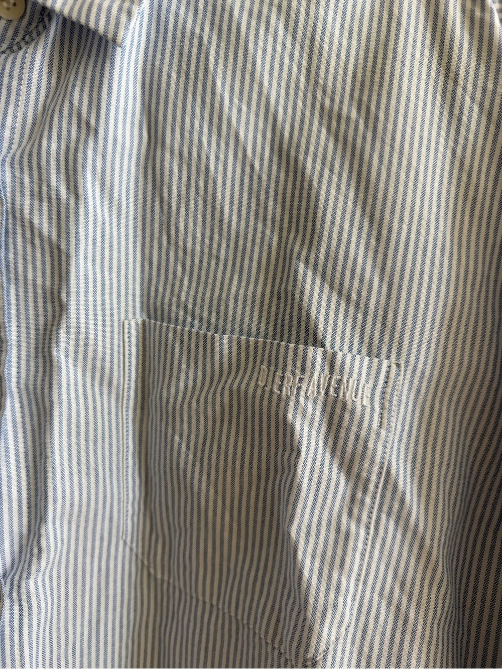 Djerf Avenue Blue Striped Cotton Short Set - Picture 3 of 6